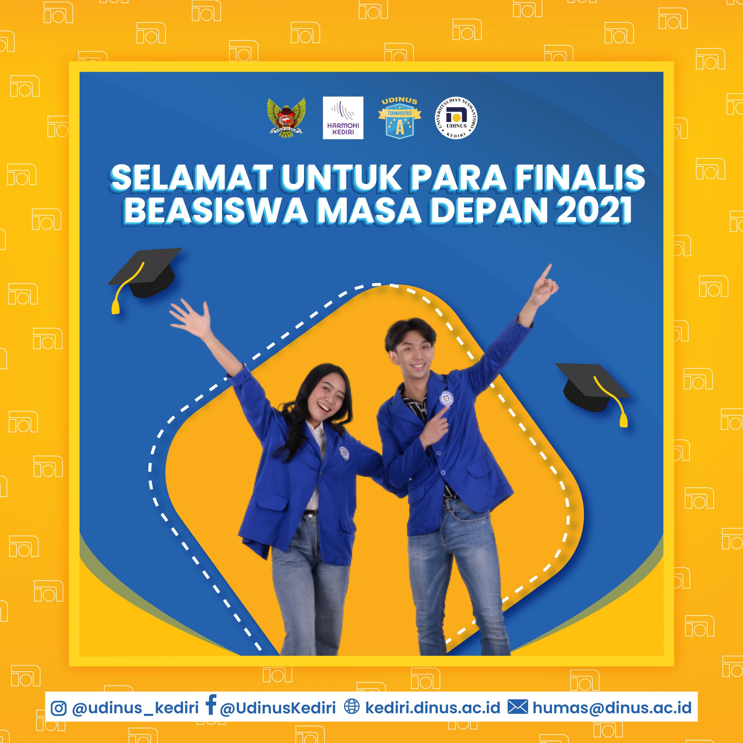 UDINUS KEDIRI BERSAMA WALIKOTA KEDIRI UMUMKAN 50 FINALIS BEASISWA MASA DEPAN 2021